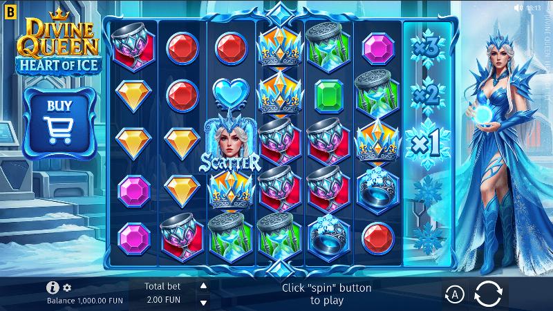 Divine Queen Heart Of Ice slot game artwork