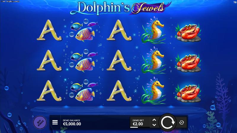 Dolphin’s Jewels slot game artwork