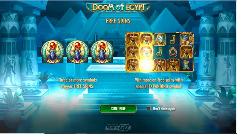 Doom Of Egypt slot game artwork