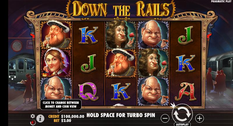 Down The Rails slot game artwork