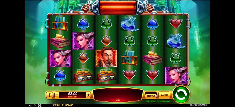 Dr Frankenstein slot game artwork