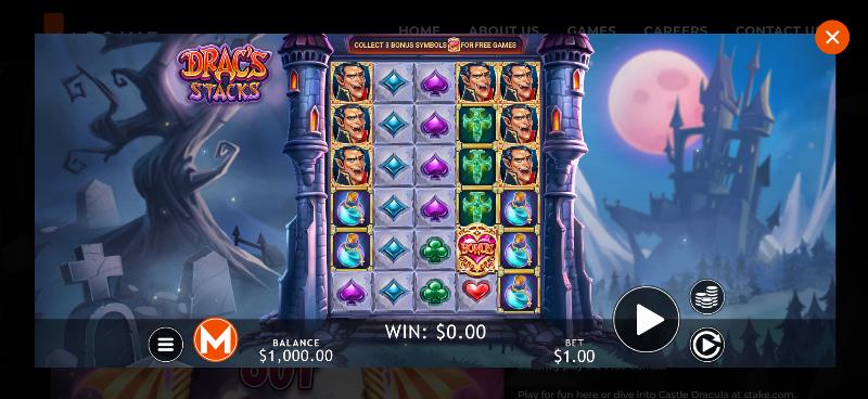 Drac’s Stacks slot game artwork