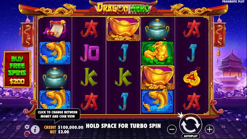 Dragon Hero slot game artwork