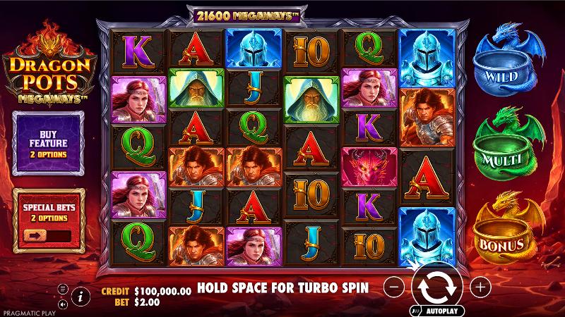Dragon Pots Megaways slot game artwork