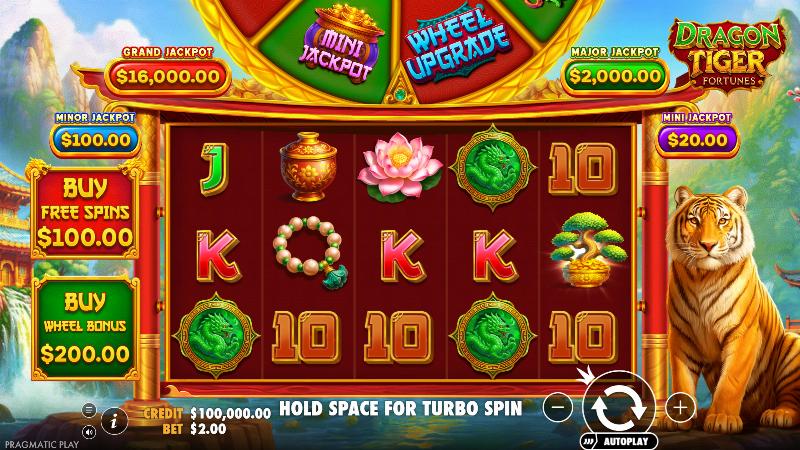 Dragon Tiger Fortunes slot game artwork