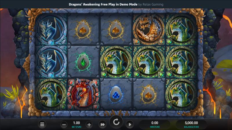 Dragons Awakening slot game artwork