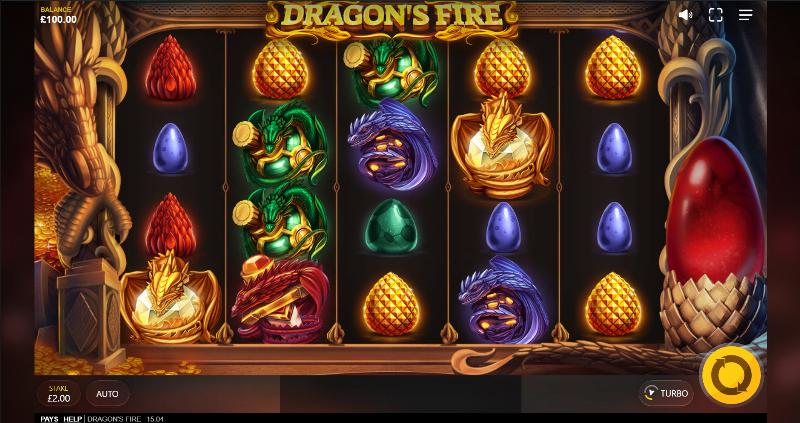 Dragon’s Fire slot game artwork