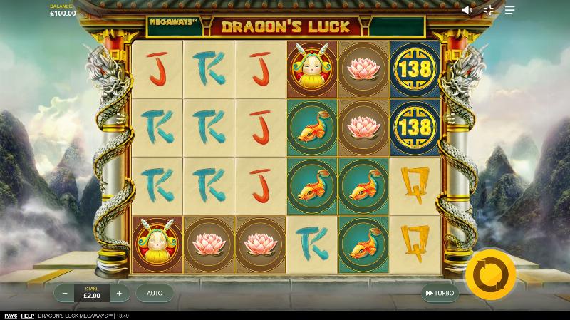 Dragon’s Luck Megaways slot game artwork