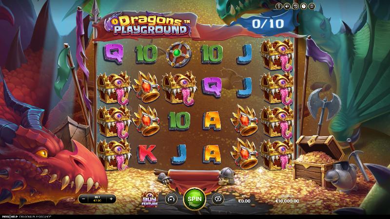 Dragons Playground slot game artwork