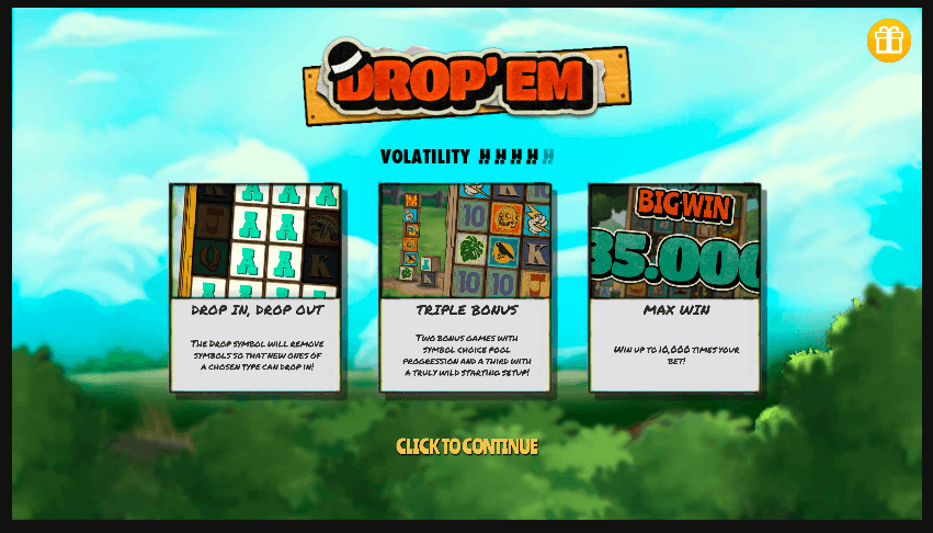 Drop ‘Em slot game artwork