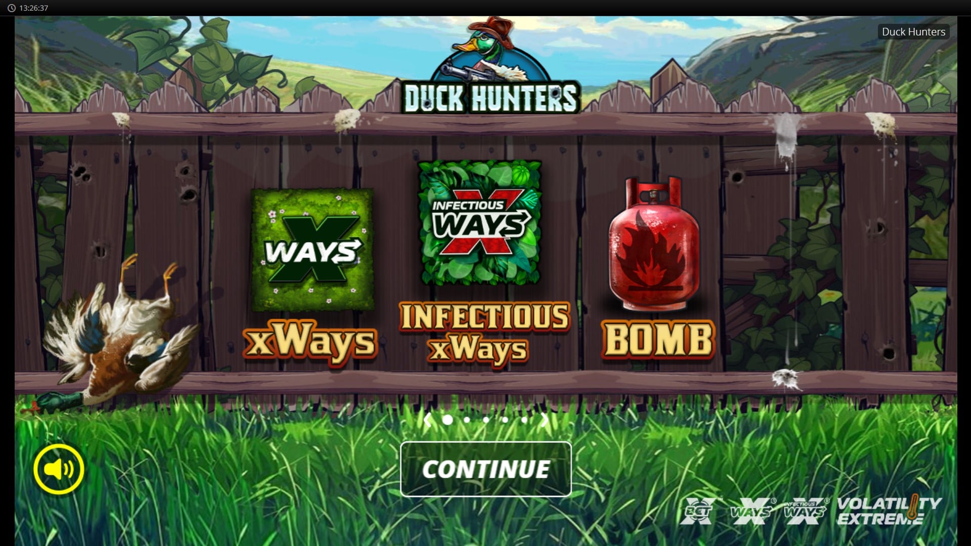 Duck Hunters slot game artwork