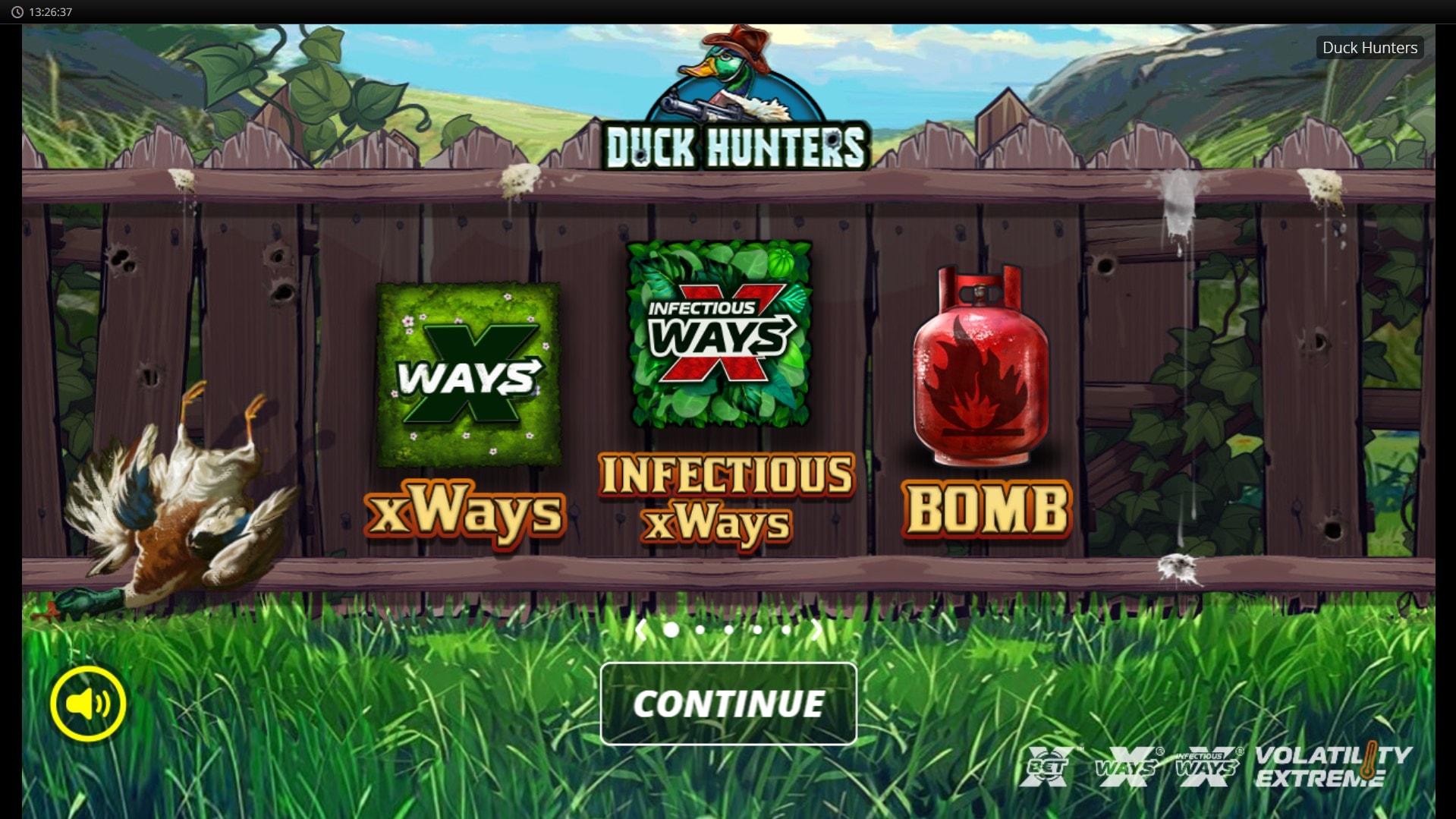 Duck Hunters slot game artwork