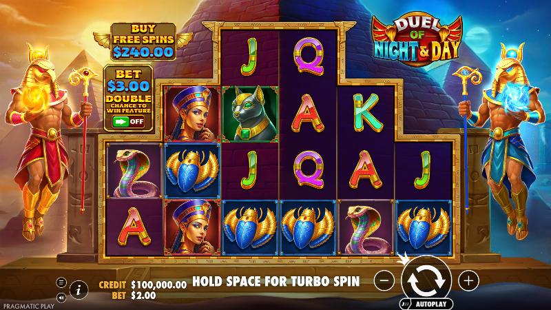 Duel of Night & Day slot game artwork