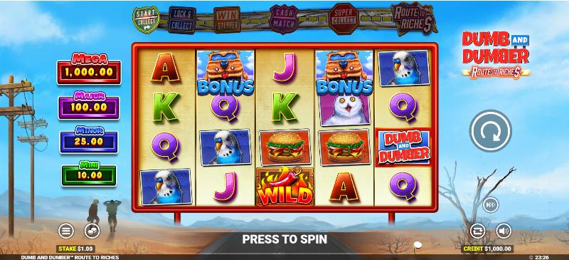 Dumb And Dumber Route To Riches slot game artwork