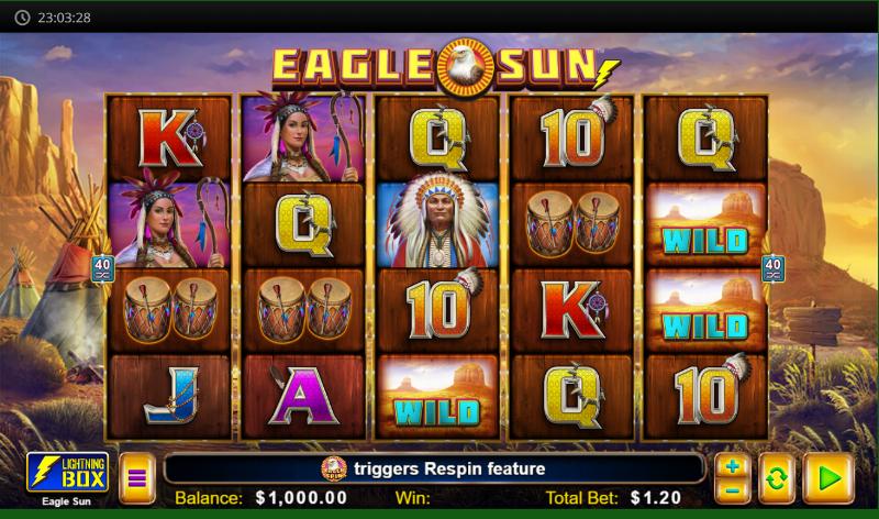 Eagle Sun slot game artwork
