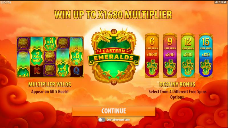 Eastern Emeralds slot game artwork