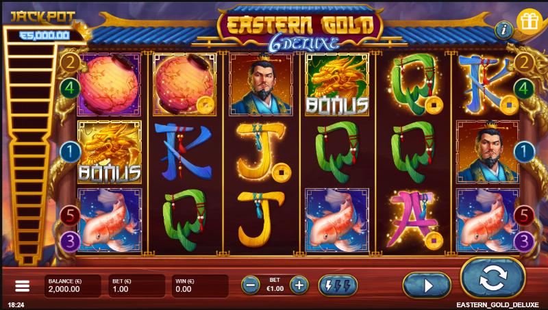 Eastern Gold Deluxe slot game artwork