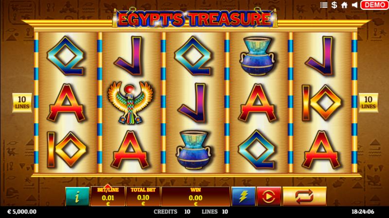 Egypts Treasure slot game artwork