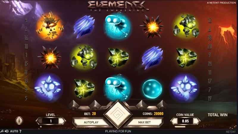 Elements: The Awakening slot game artwork