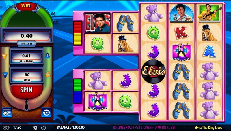 Elvis: The King Lives slot game artwork