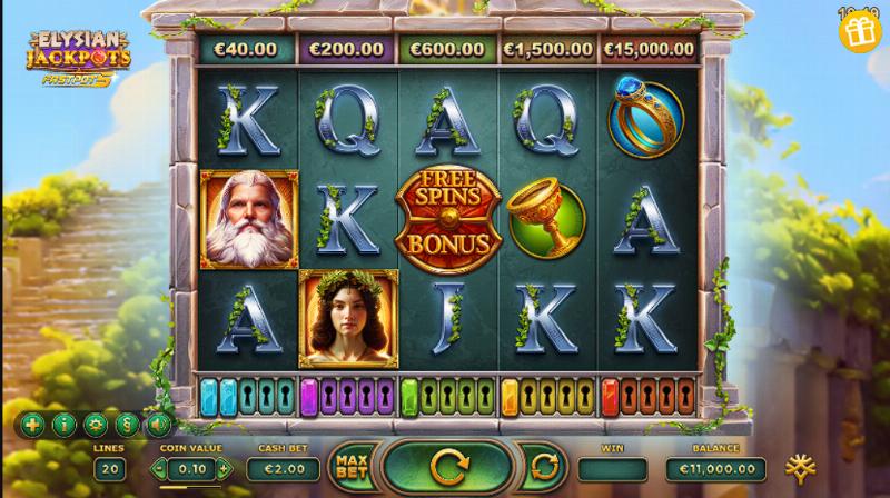 Elysian Jackpots slot game artwork