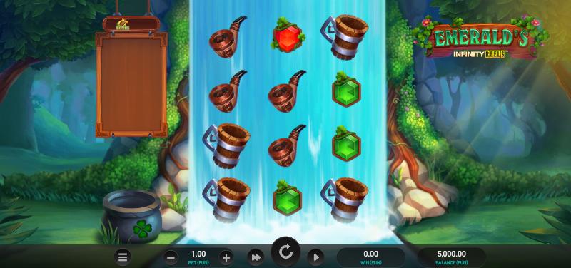 Emerald’s Infinity Reels slot game artwork
