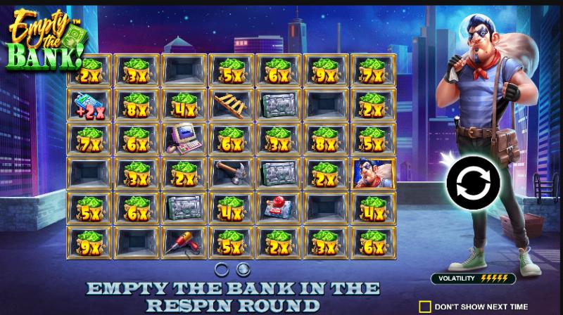 Empty The Bank slot game artwork