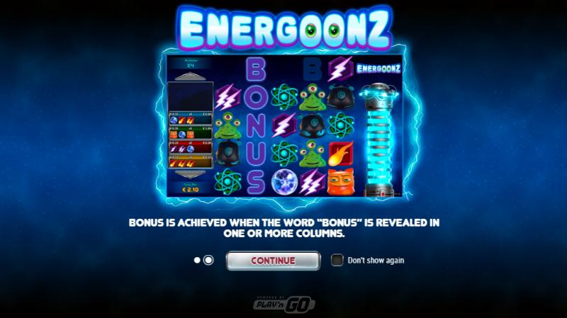 Energoonz slot game artwork