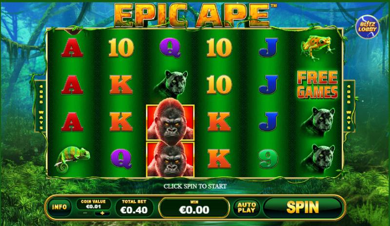 Epic Ape slot game artwork