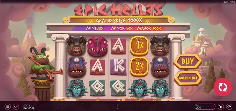 Epic Hellas slot game artwork