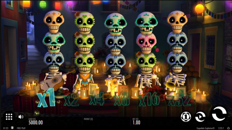 Esqueleto Explosivo slot game artwork