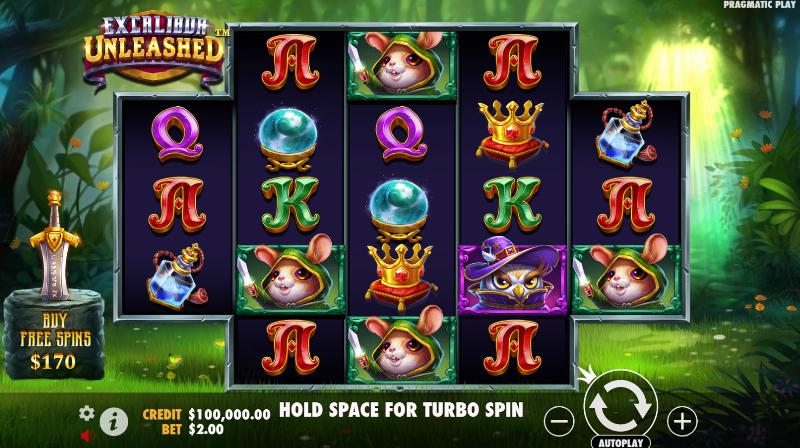 Excalibur Unleashed slot game artwork