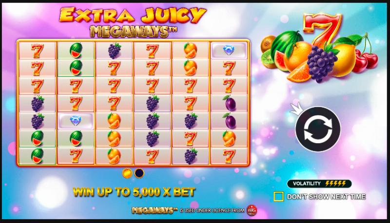 Extra Juicy Megaways slot game artwork