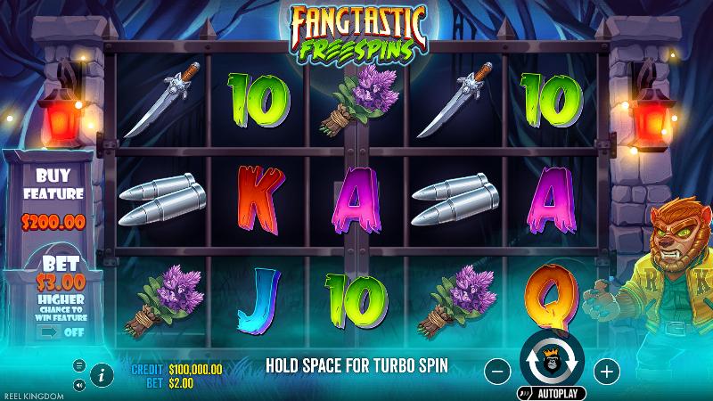 Fangtastic Freespins slot game artwork