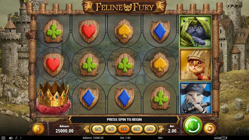 Feline Fury slot game artwork