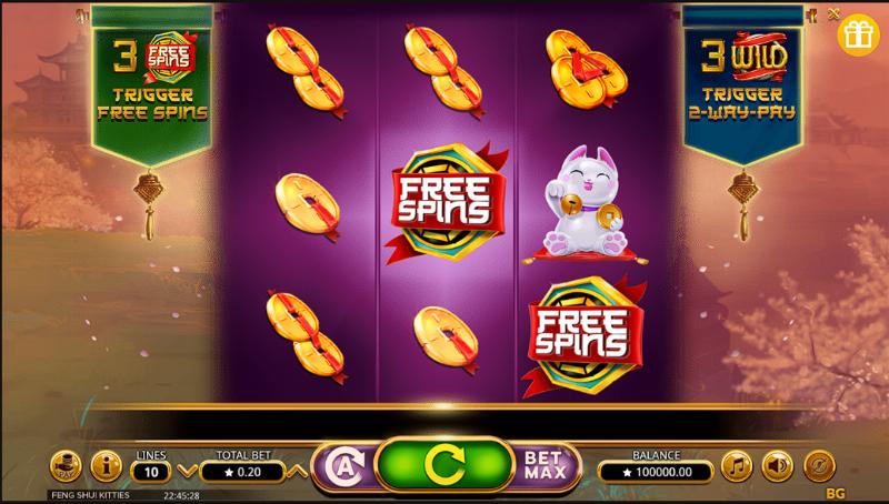Feng Shui Kitties slot game artwork