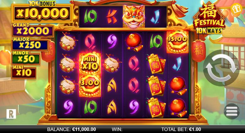 Festival 10K Ways slot game artwork