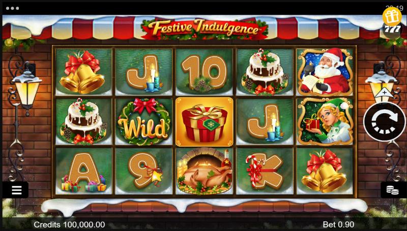 Festive Indulgence slot game artwork