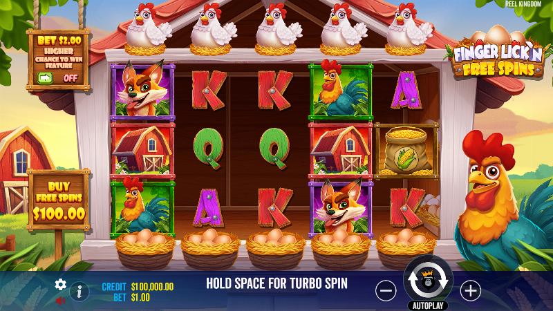 Finger Lick’n Free Spins slot game artwork