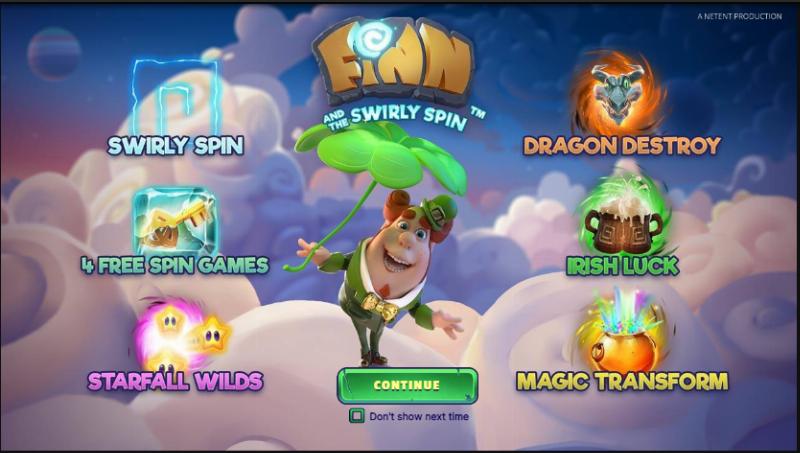 Finn And The Swirly Spin slot game artwork
