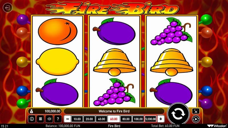 Fire Bird slot game artwork