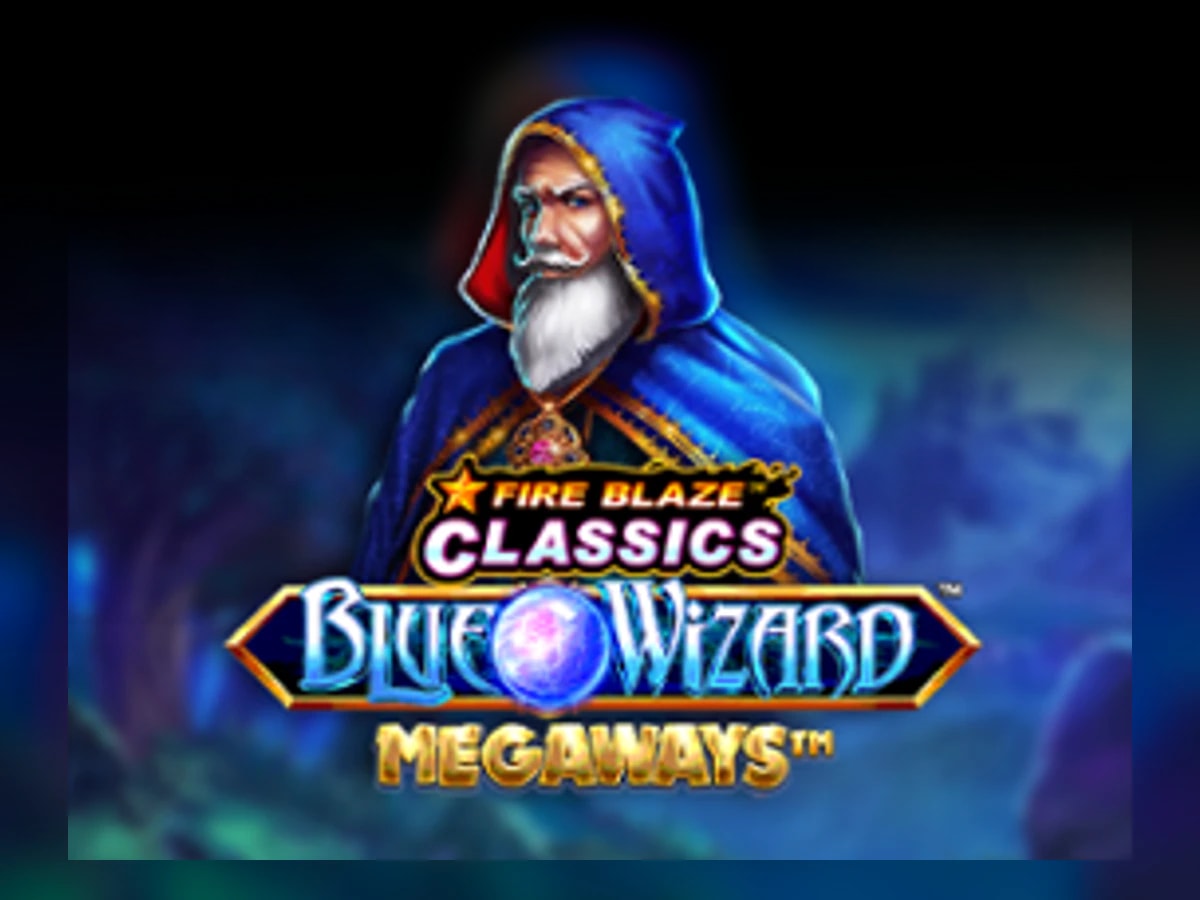 Fire Blaze: Blue Wizard Megaways slot game artwork
