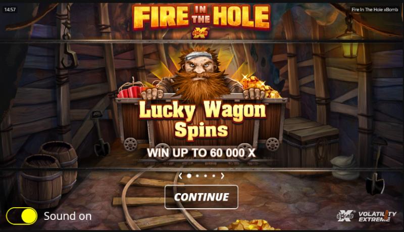Fire In The Hole slot game artwork
