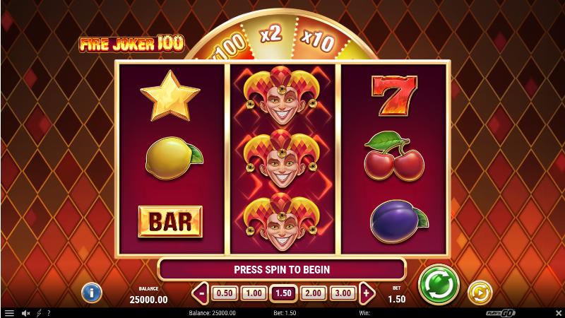 Fire Joker 100 slot game artwork