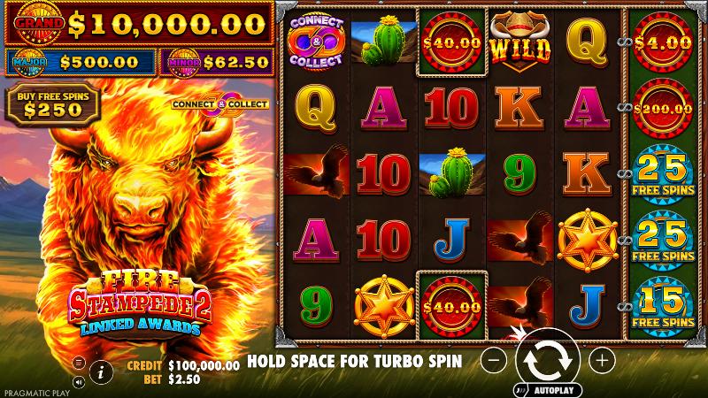 Fire Stampede 2 slot game artwork