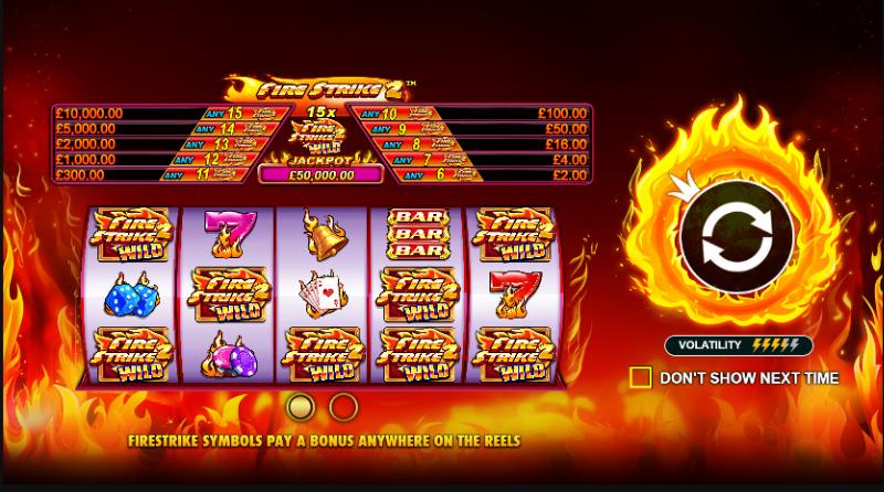 Fire Strike 2 slot game artwork