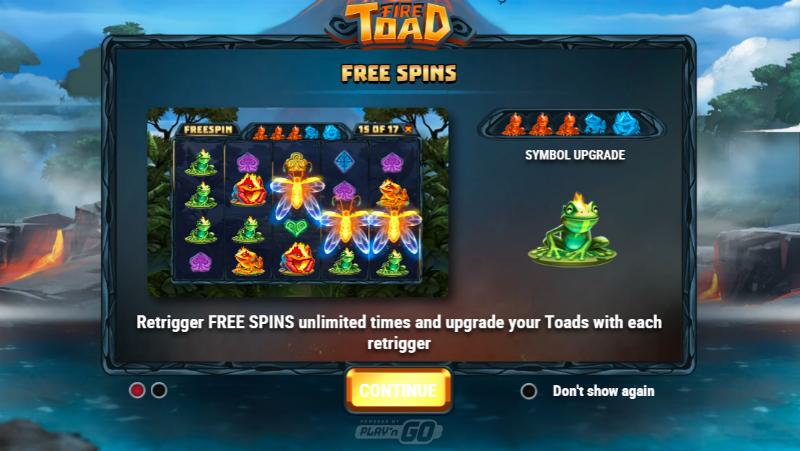 Fire Toad slot game artwork