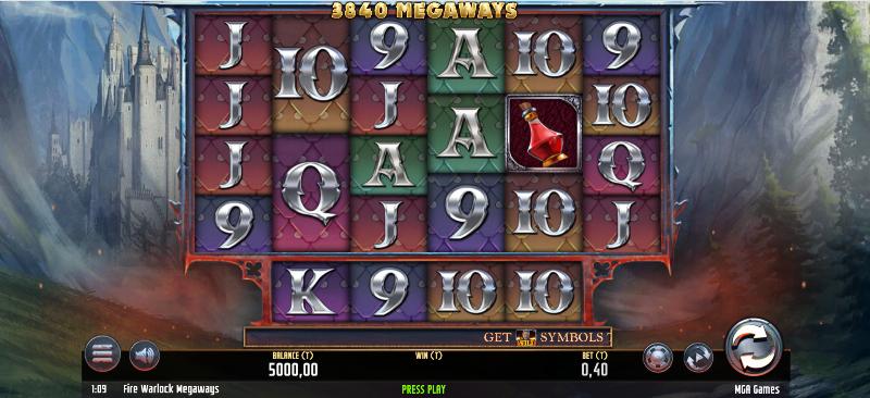 Fire Warlock Megaways slot game artwork