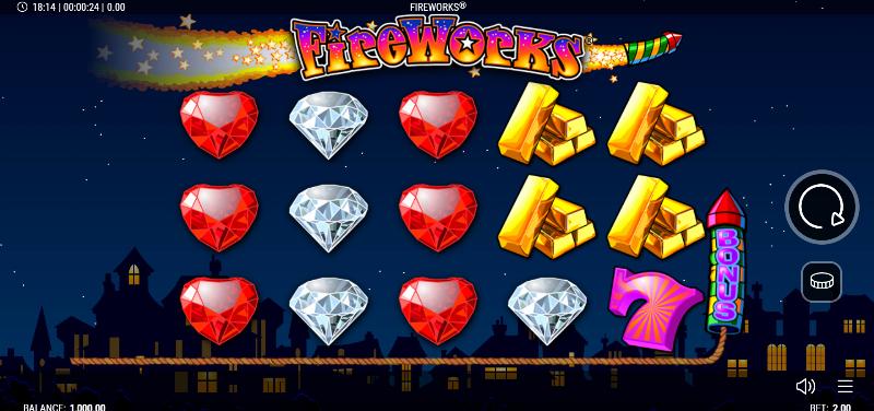 Fireworks slot game artwork