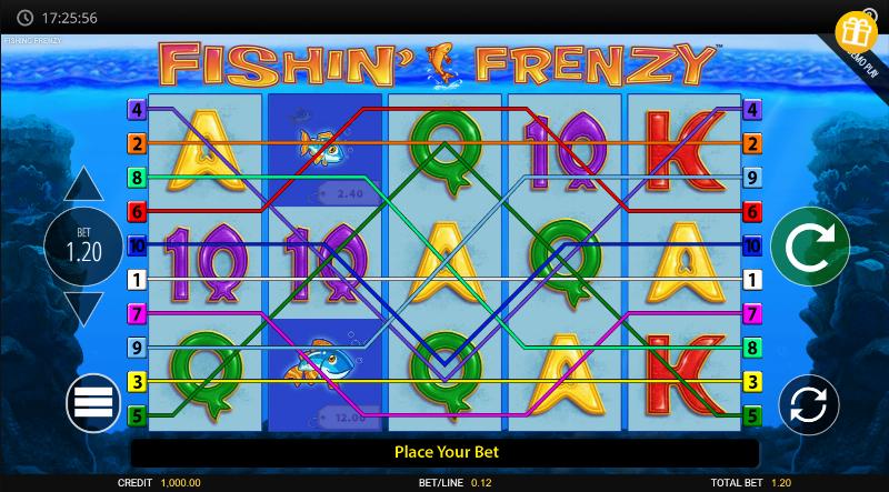 Fishin' Frenzy slot game artwork